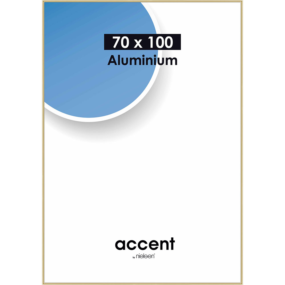 Accent Cadre en aluminium Accent 70x100 cm - or brillant - verre