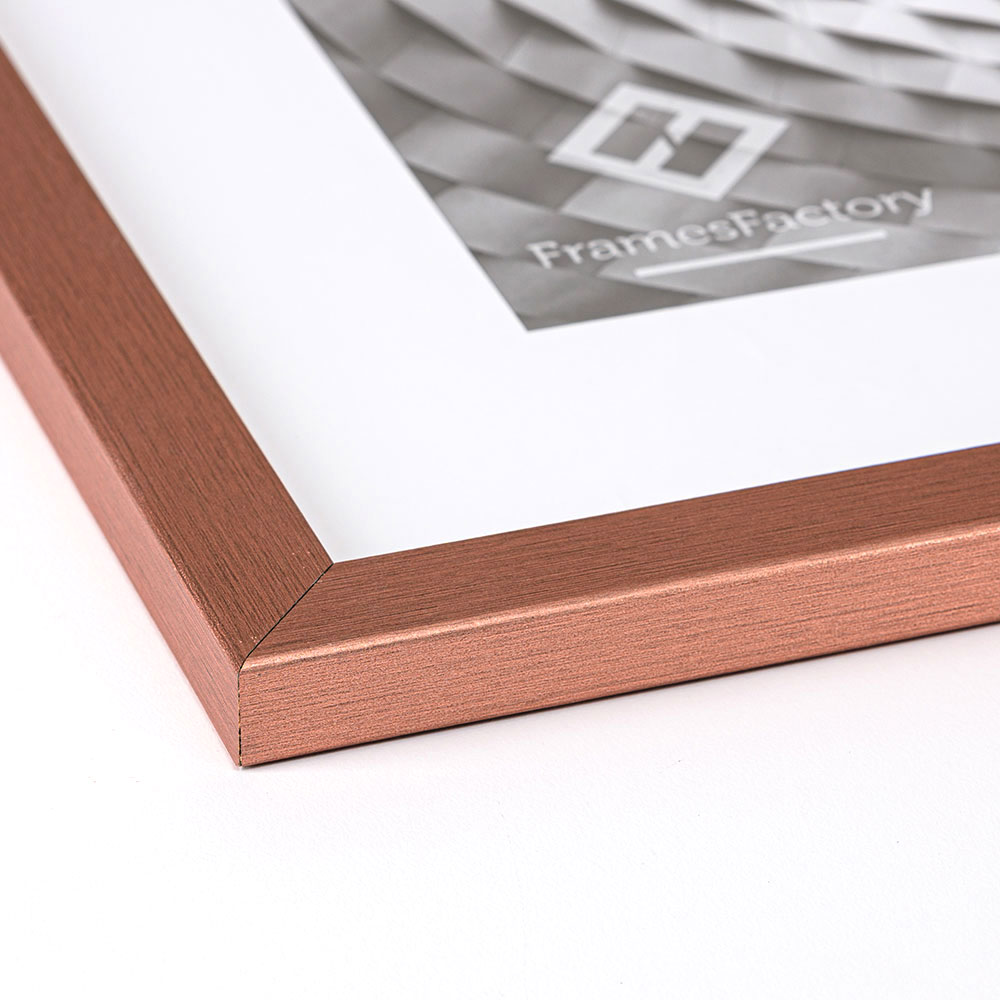 Cadre en bois Hekla (MDF) 10x15 cm | Rosé Gold strukturiert | verre artificiel