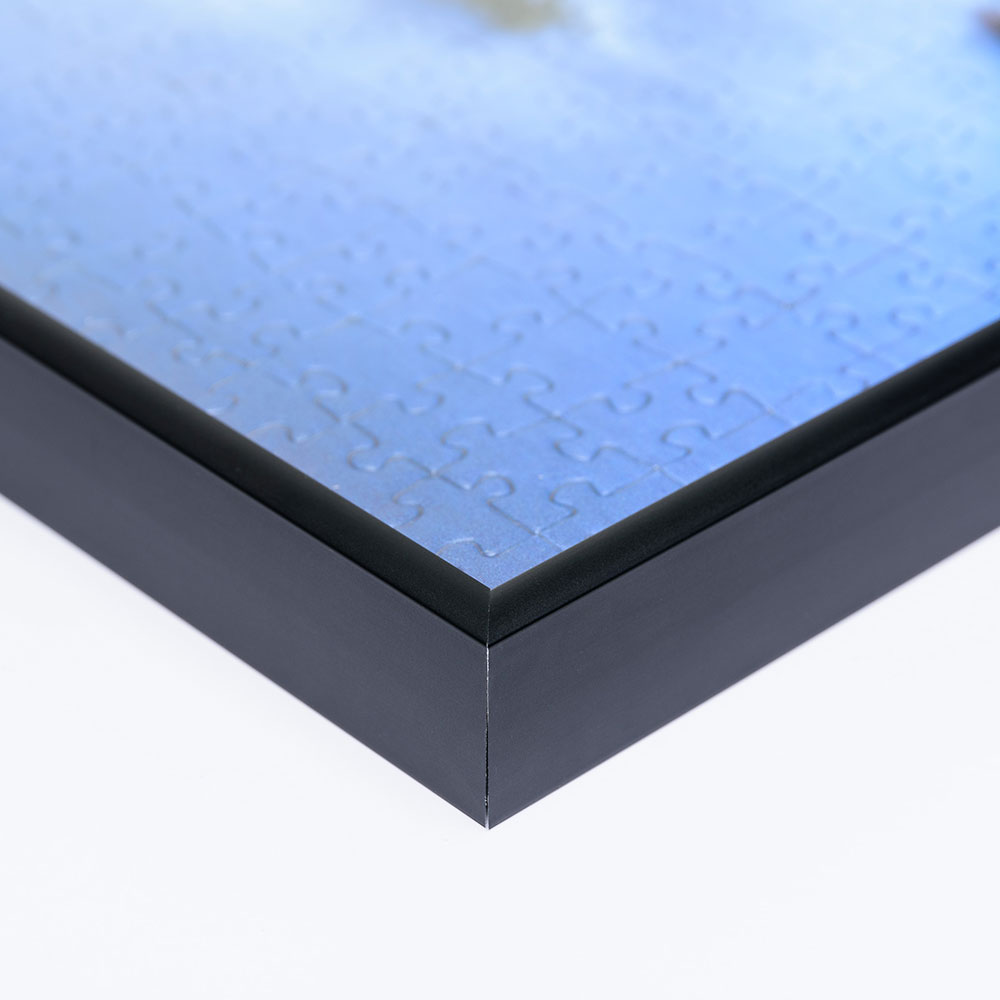 Mira Cadre en aluminium pour puzzle 1000 pièces 51x72 cm - noir mat - 1,5  mm verre artificiel