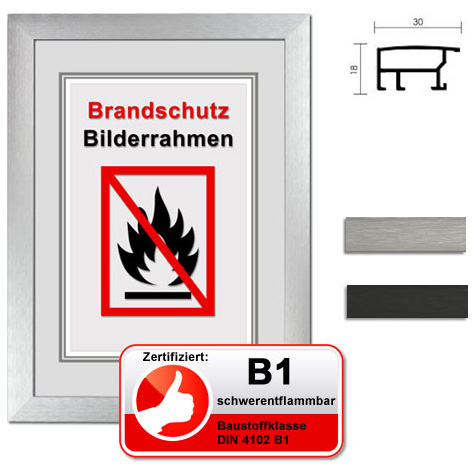Cadre certifié ininflammable standard B1 Econ large 