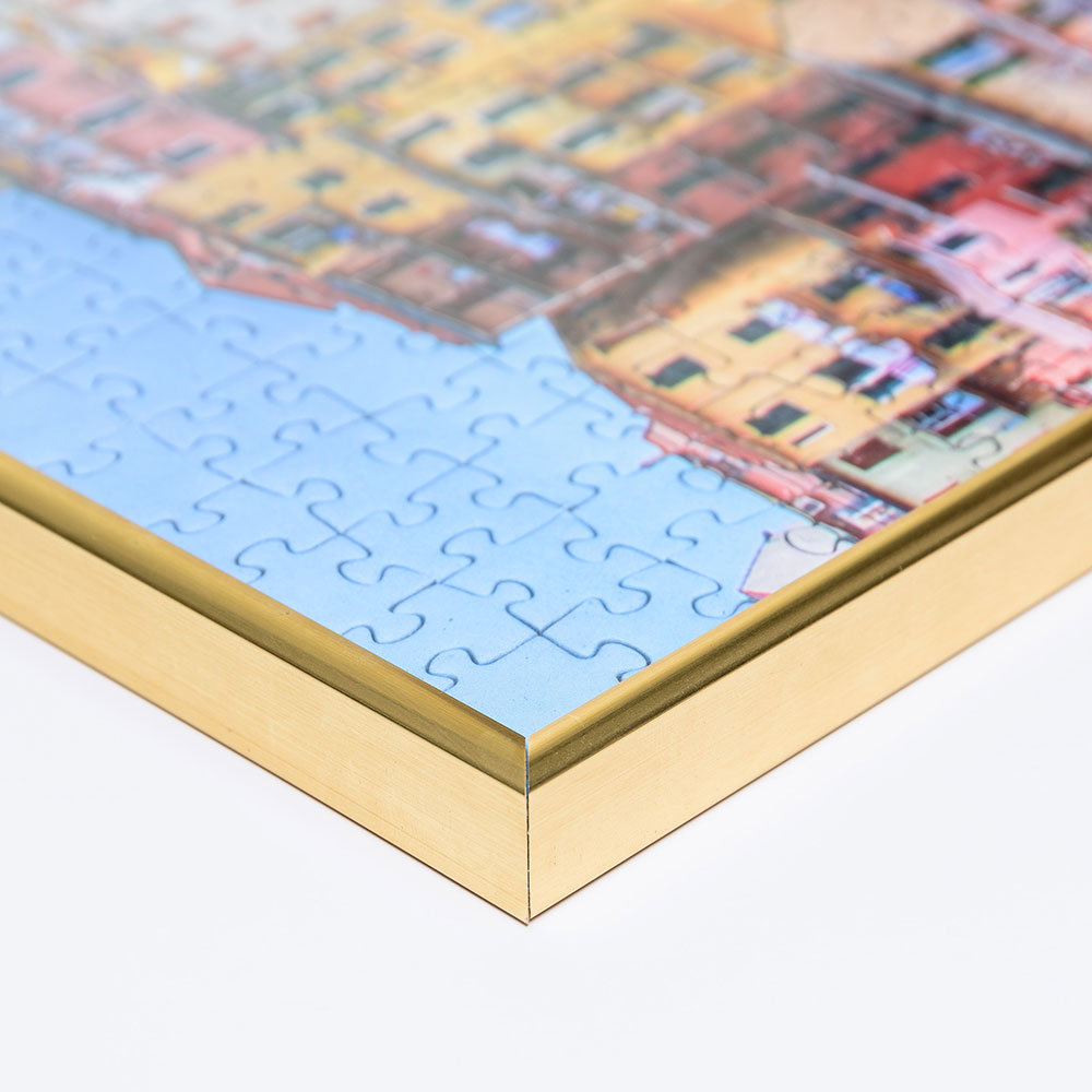 Mira Cadre en plastique pour puzzles de 100 à 500 pièces 34x50 cm - or -  1,5 mm verre artificiel