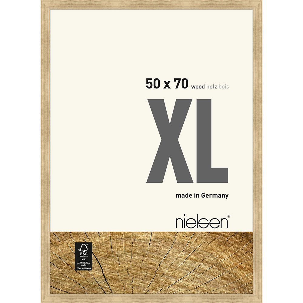 Nielsen Cadre en bois Quadrum XL 50x70 cm - chêne naturel - verre